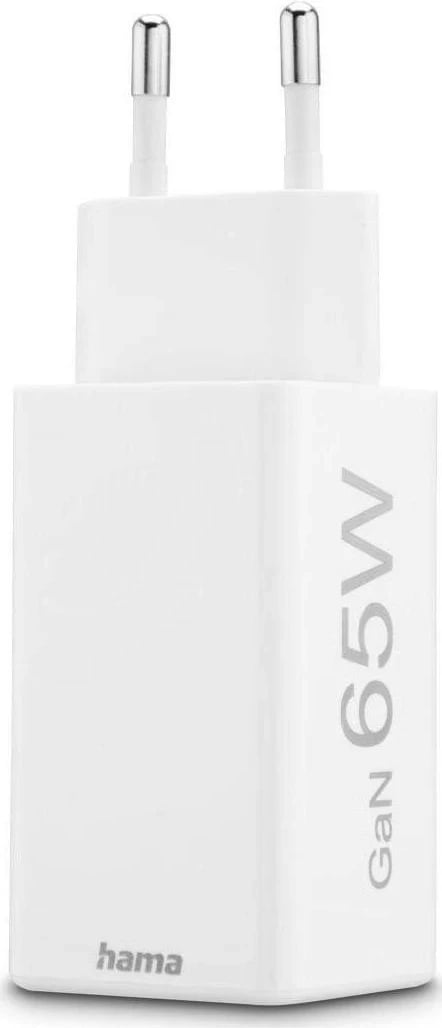 Karikues rrjeti Hama 65W GaN PD/QC 2x USB-C, bardhë