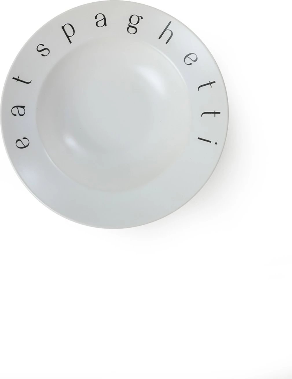 Pjatë Hermia Concept, 26cm, qeramike, e bardhë dhe e zezë