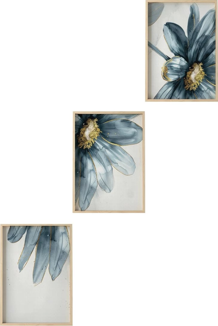 Pikturë dekorative me kornizë MDF (3 copë), Wallity, Huhu473, 50x35cm