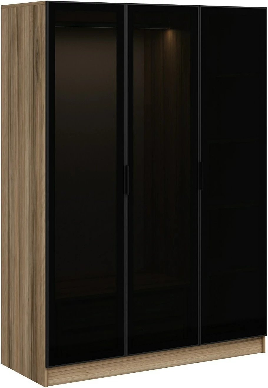 Dollap Hanah Home, Kale, ngjyrë gri e errët, 135x52x210cm