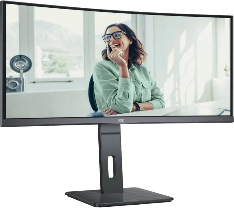 Monitor AOC CU34P3CV, 34", VA, WQHD, 100Hz, i lakuar, i zi