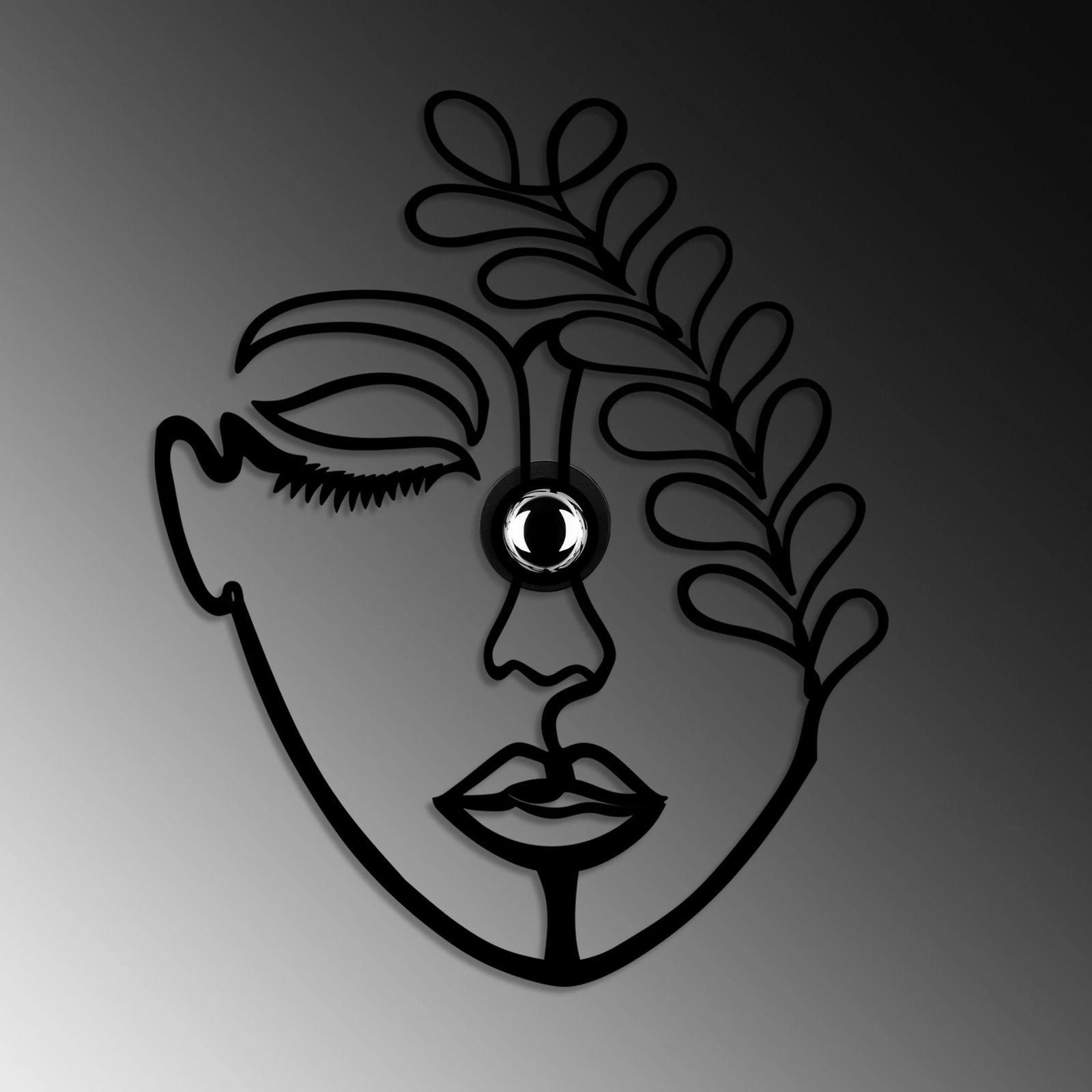 Llambë muri Opviq, fytyrë me lule, V2