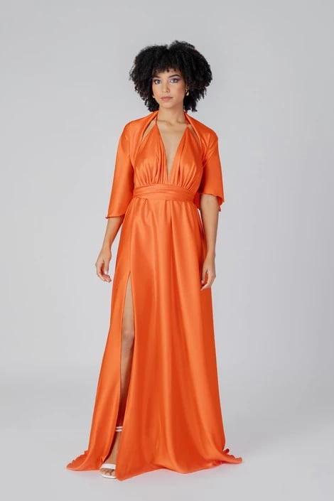 Fustan për femra Sol Wears Women, i portokalltë 