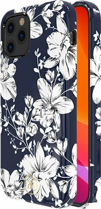 Mbështjellës Kingxbar Blossom për iPhone 12 mini, me kristale Swarovski, Violet