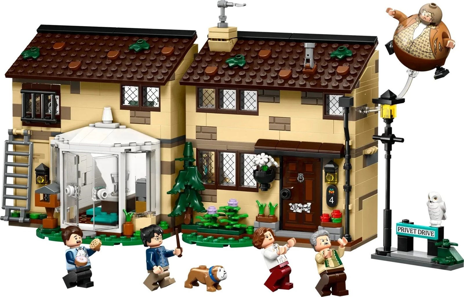 Set LEGO Harry Potter 76451 Privet Drive: Aunt Marge's Visit me 5 minifigura
