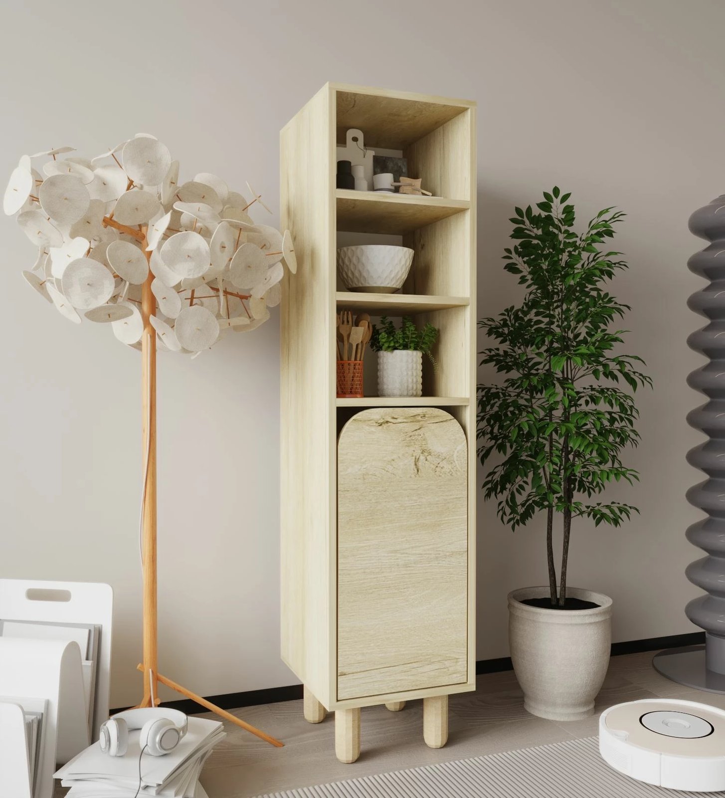 Dollap multifunksional, ngjyrë lisi Sapphire, Skye Decor Parma 1