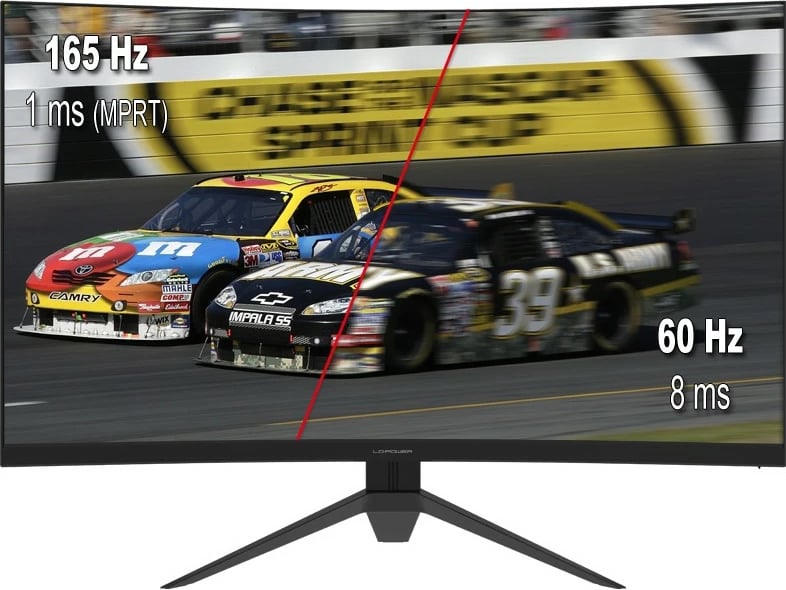 Monitor LC-Power LC-M27-QHD-165-C, 27", Quad HD, LED, 1 ms, e zezë