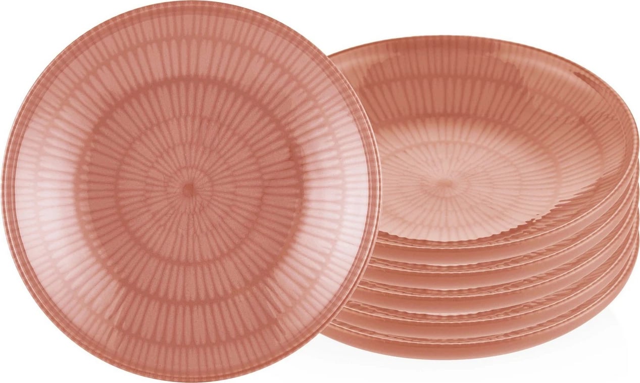 Set pjatash (6 copë), Hermia, NON0029, ngjyrë somon