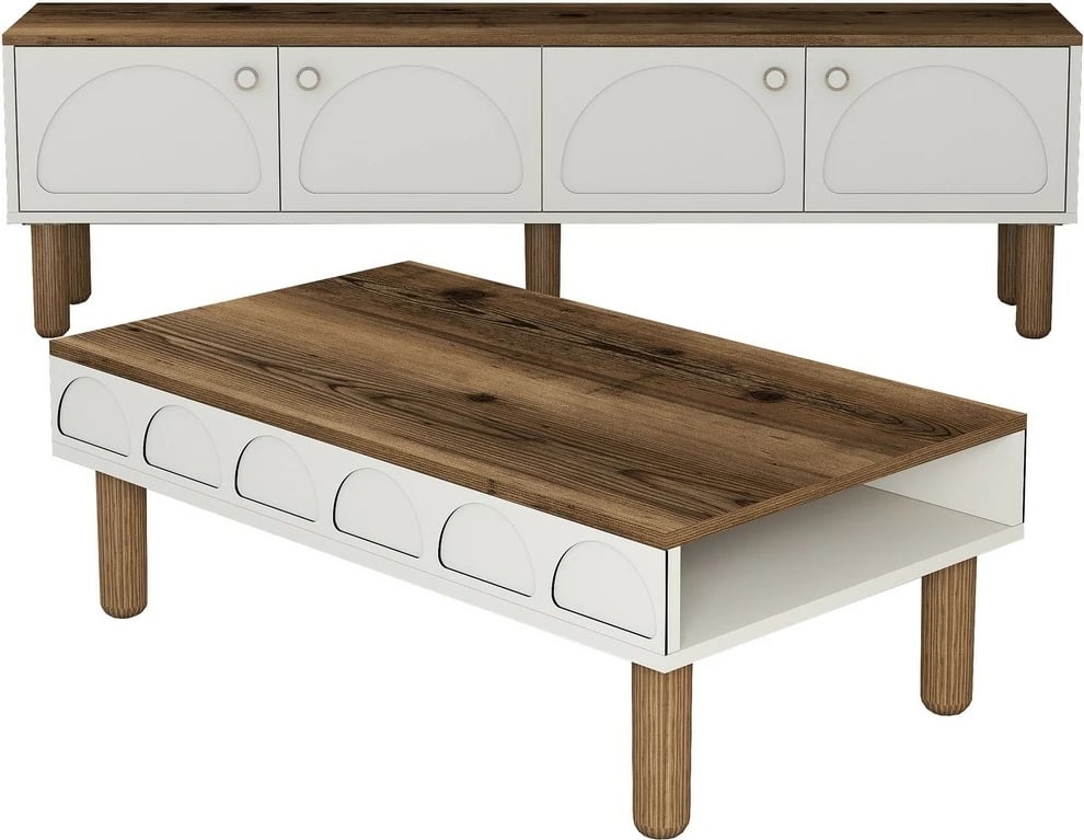 Set mobiljesh për dhomë dite, Skye Decor, Bohem 855, krem