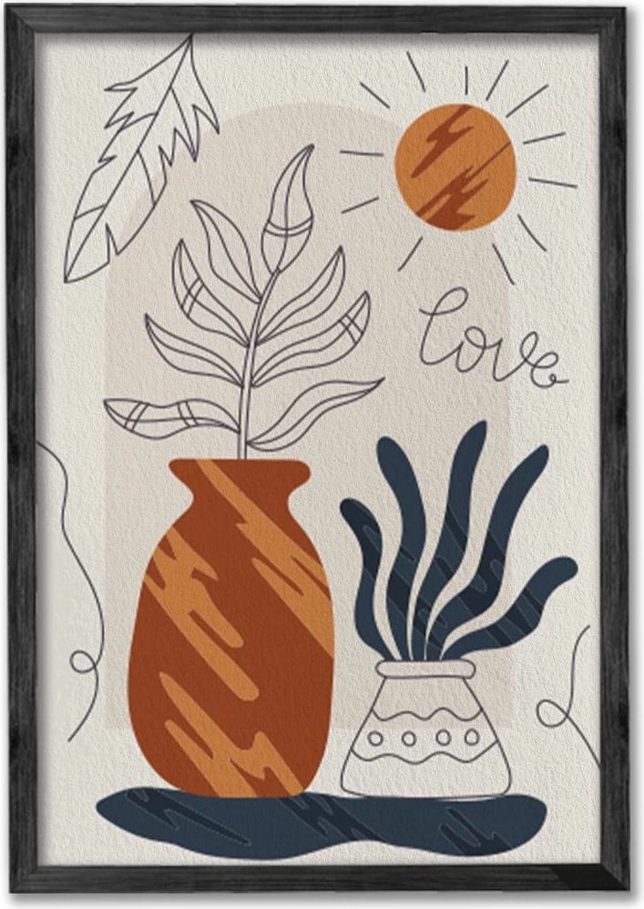 Pikturë dekorative me kornizë (3 copë), Wallity, Ersy3Syhcrv7