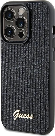 Mbështjellës Guess Disco Metal Script për iPhone 13 Pro / 13, i zi Mbështjellës Guess Disco Metal Script për iPhone 13 Pro / 13, i zi