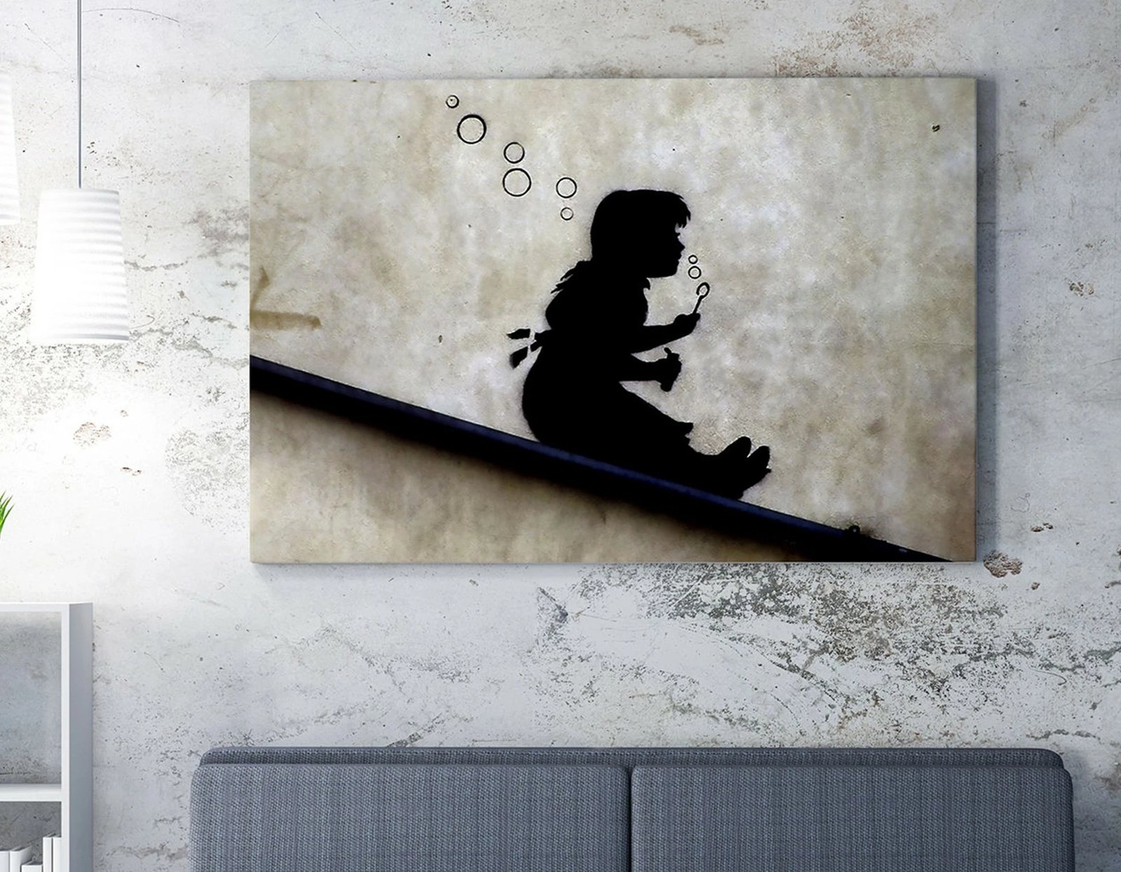 Pikturë dekorative në kanavacë, Banksy, shumëngjyrëshe, WY125, 50x70cm