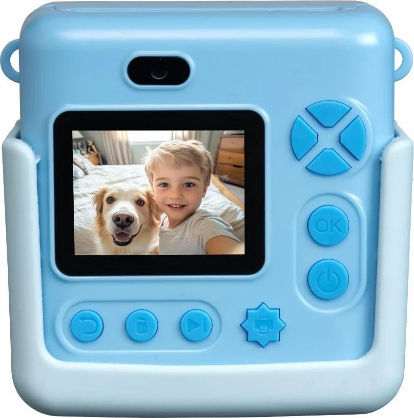 Kamerë instant denver KPC-1363BU për fëmijë, me ekran LCD 2", MicroSD, Blu