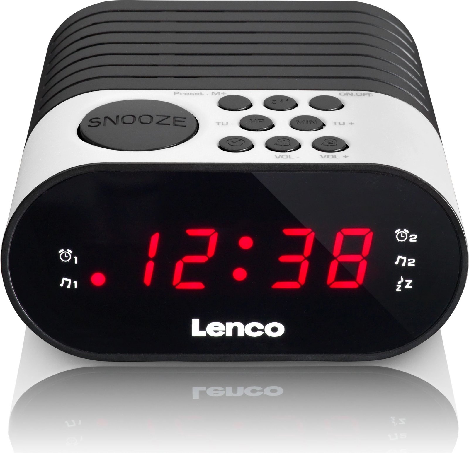 Orë alarmi Lenco CR-07, LED, bardhë/zezë