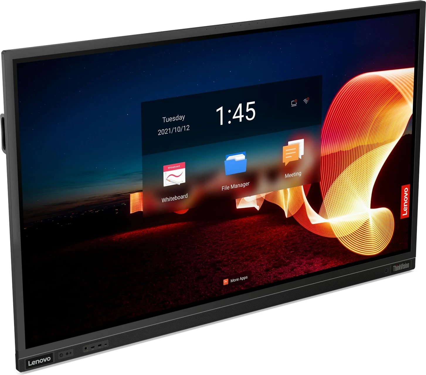 Ekran i madh interaktiv Lenovo ThinkVision T75, 75 inç, 4K Ultra HD, LED, Touchscreen, Raven Black
