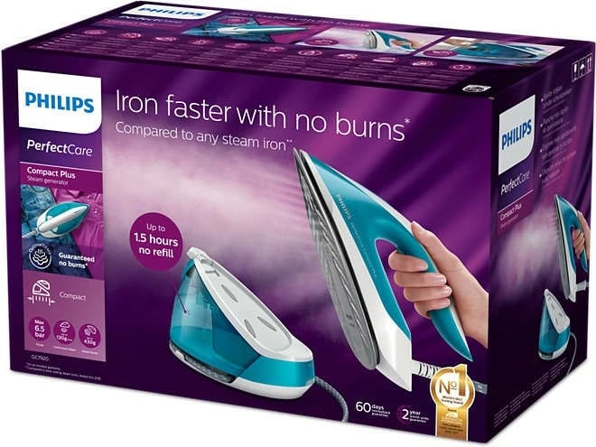 Hekur me avull gjenerues Philips GC7920/20, 2400W, Azure