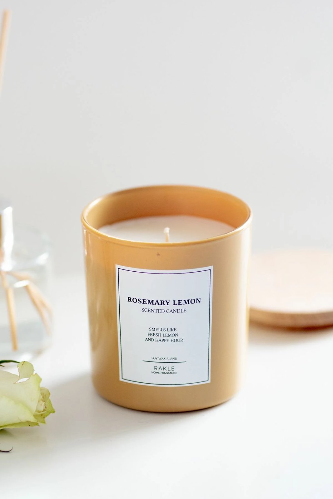 Set qirinjsh (2 copë), Le Jardin Rosemary Lemon, Evila Originals, ngjyrë e verdhë