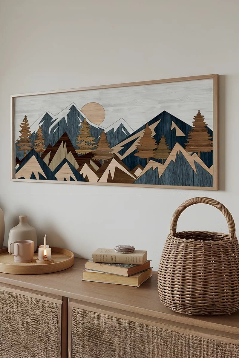 Pikturë dekorative me kornizë, Wallity, Artsmdfyty8-3370, shumëngjyrëshe, 33x70cm