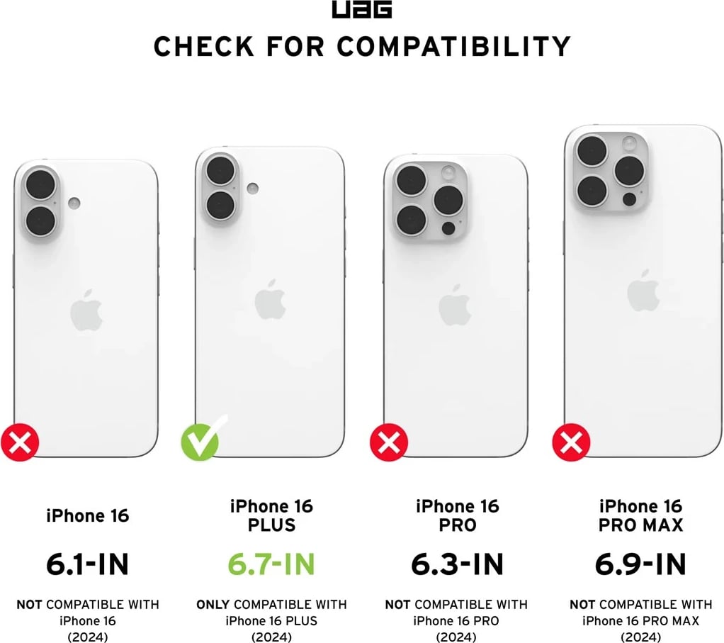 Mbështjellës Urban Armor Gear Civilian për celular Apple, 6.7", i zi