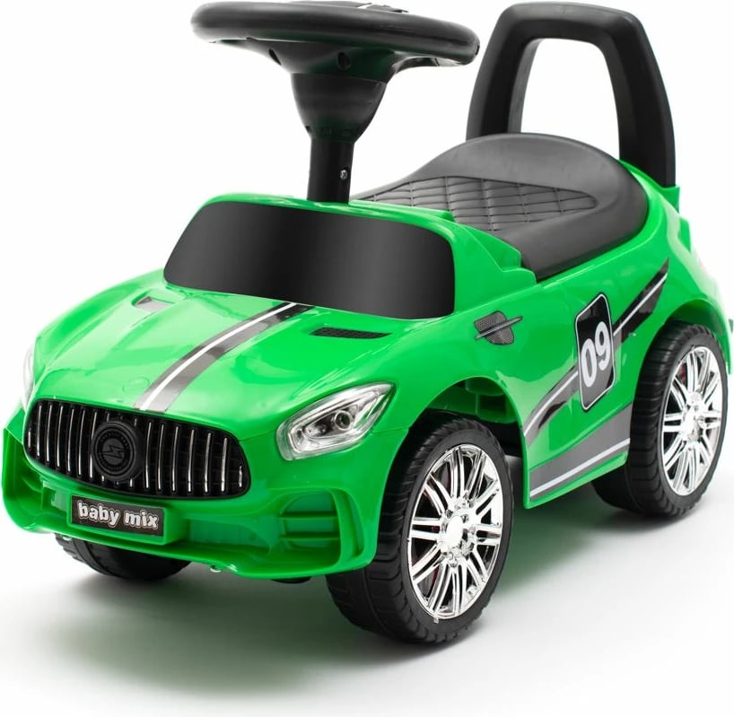 Auto lodër ride-on, Baby Mix, Racer, me panel zëri, 12m+, ngarkesa 25 kg, jeshile