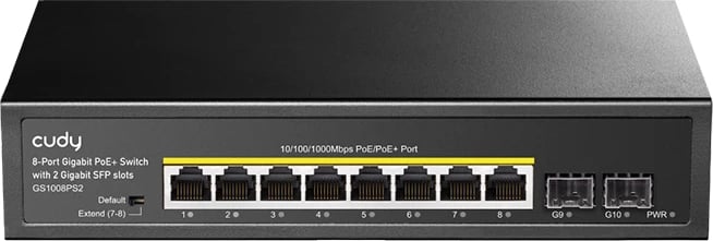 Switch Cudy GS1008PS2, 8 porta Gigabit PoE, 2 porta SFP, i zi