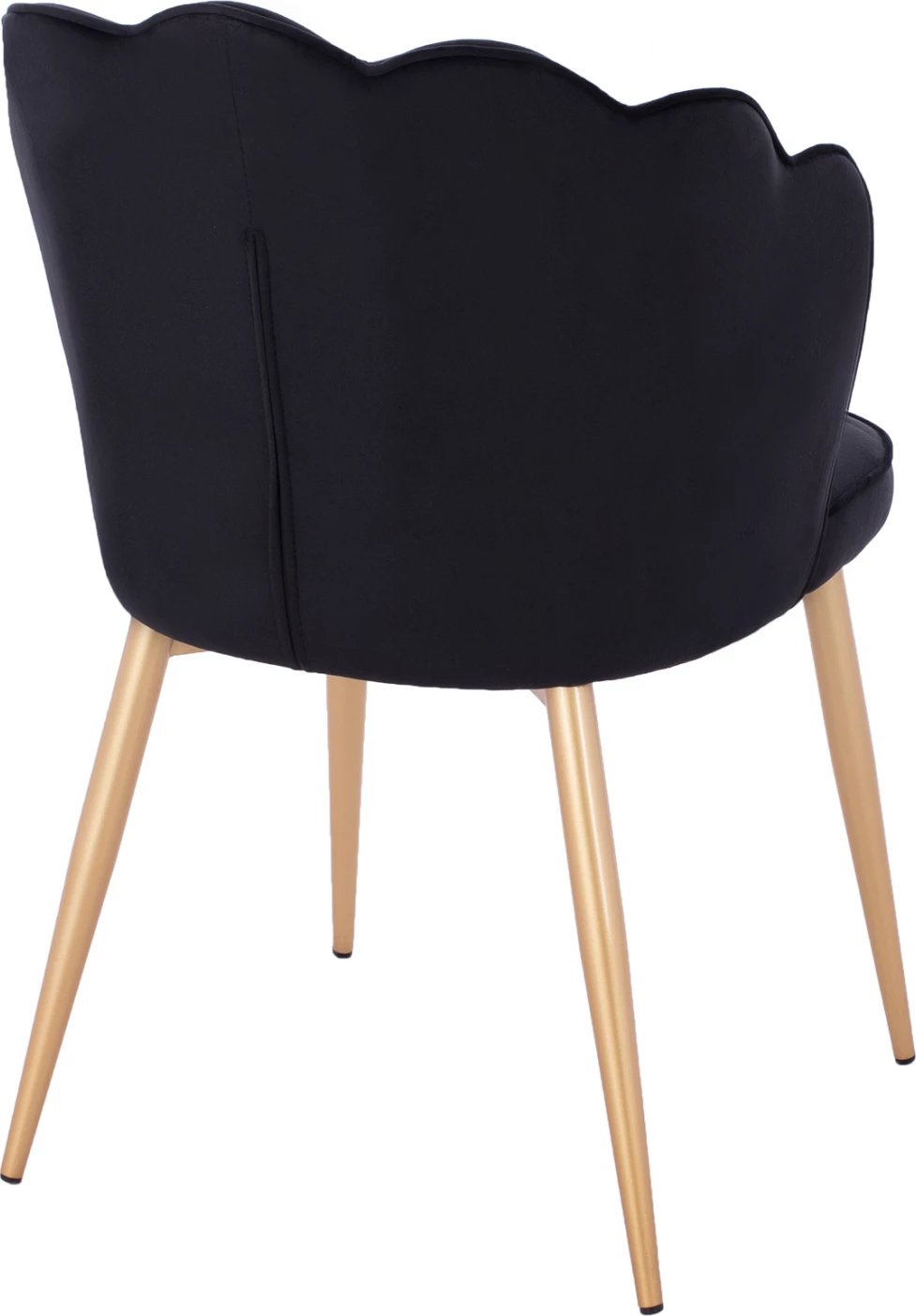 Karrige FH8737.04 kadife e zezë me kornizë metalike të artë 48x48x85 cm., set prej 2 copë