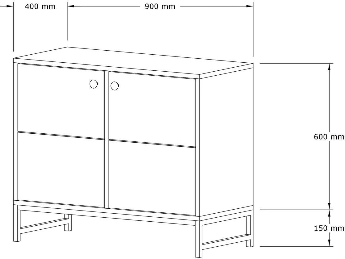 Konsol Hanah Home, sedef, ngjyrë safir dhe e zezë