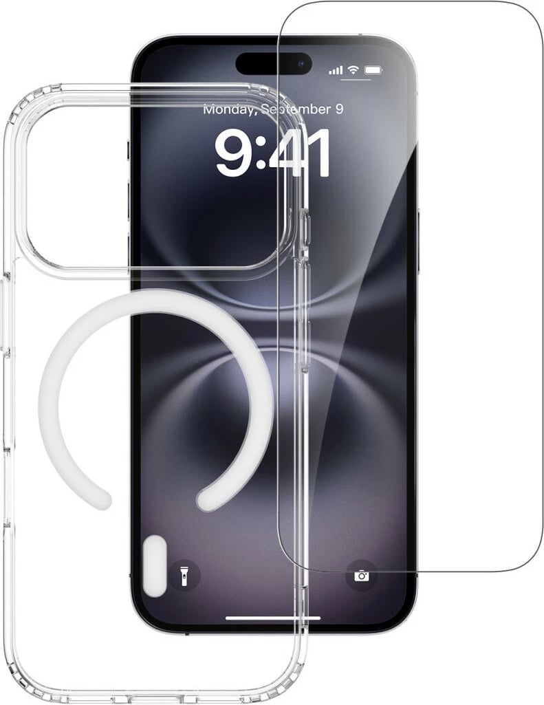 Mbështjellës 4smarts 360 Premium Protection Set për iPhone 17 Pro, transparent