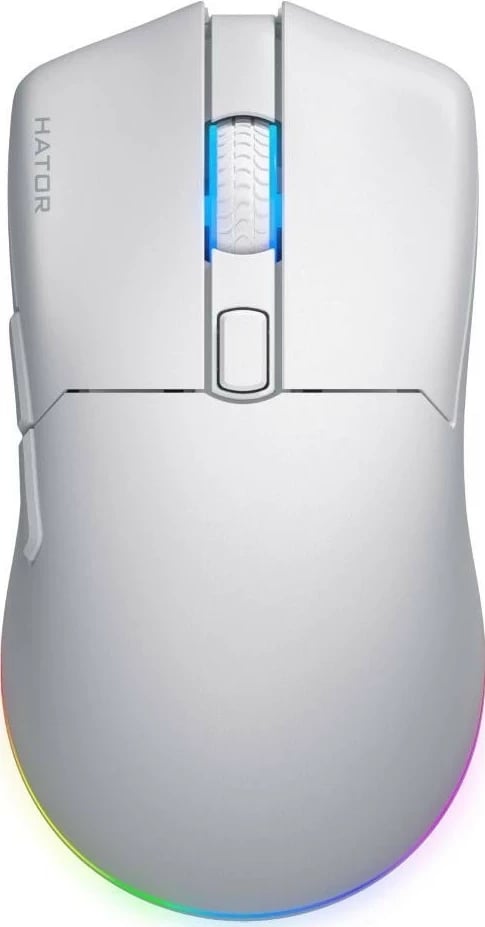 Maus wireless Hator Pulsar 3, RGB, 12000 DPI, i bardhë