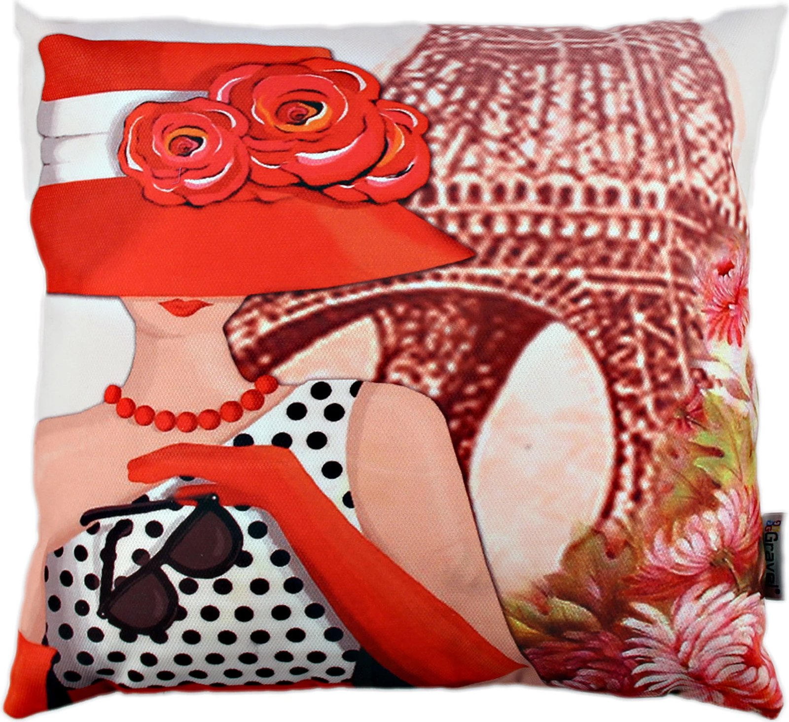 Jastëk dekorativ Evila Originals, A10281, shumëngjyrësh, 43x43cm