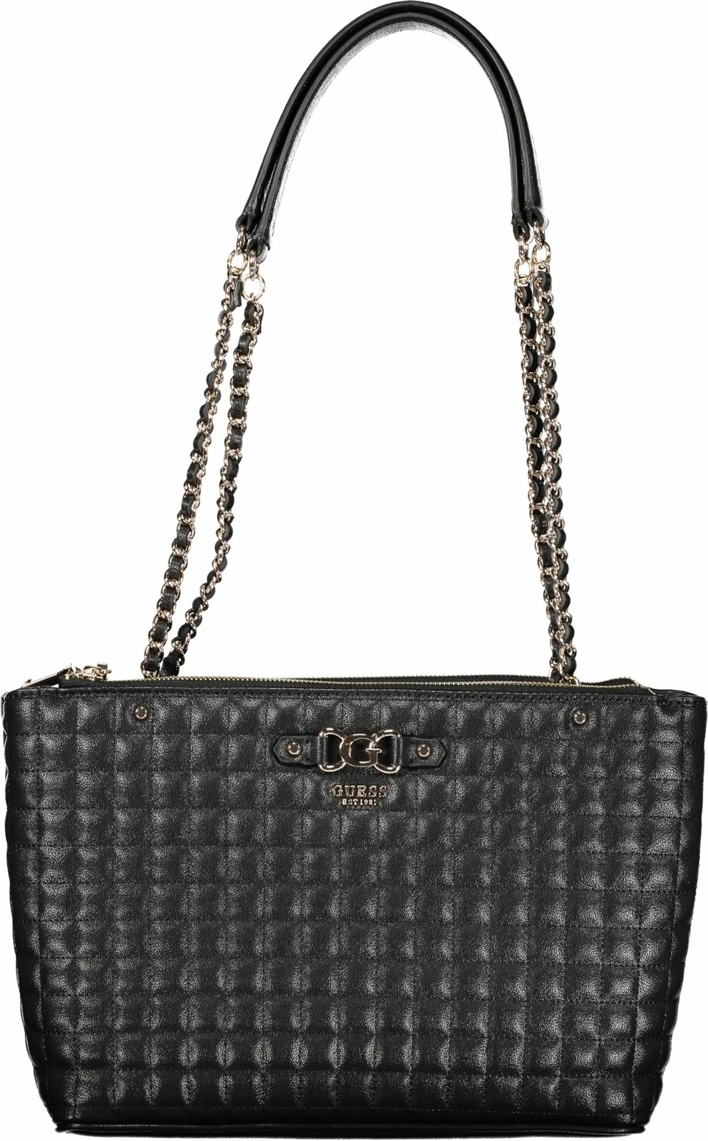 Çantë dore GUESS JEANS Nadira femra, e zezë