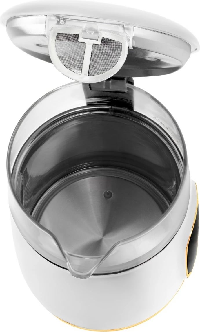 Ibrik elektrik Adler AD 1305WG, 1.7L, me ekran LED, rregullim temperature, Bardhë