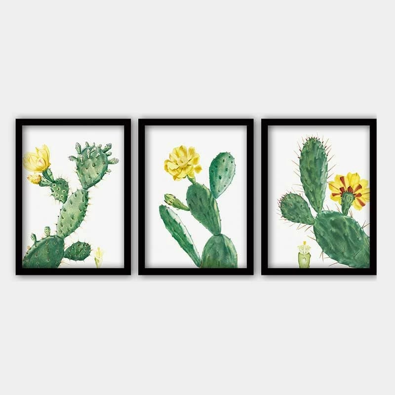 Set pikturash dekorative me kornizë, shumëngjyrëshe, 3 copë, Wallity, 35x45cm