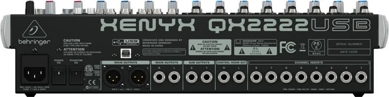 Mikser audio Behringer QX2222USB 22 kanale Mikser audio Behringer QX2222USB 22 kanale