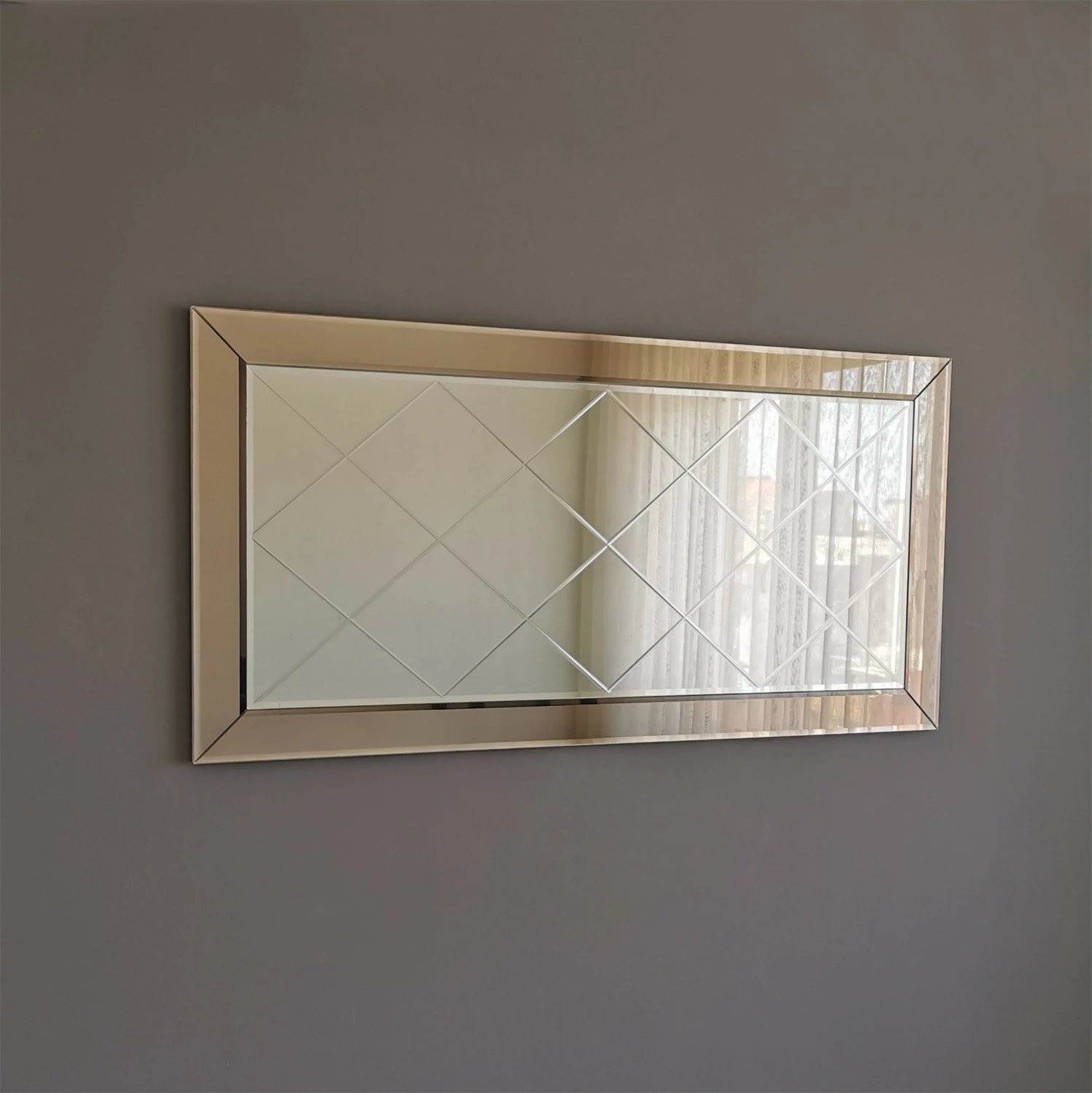 Pasqyrë Hanah Home, A330Y, ngjyrë argjendi, 130x65cm