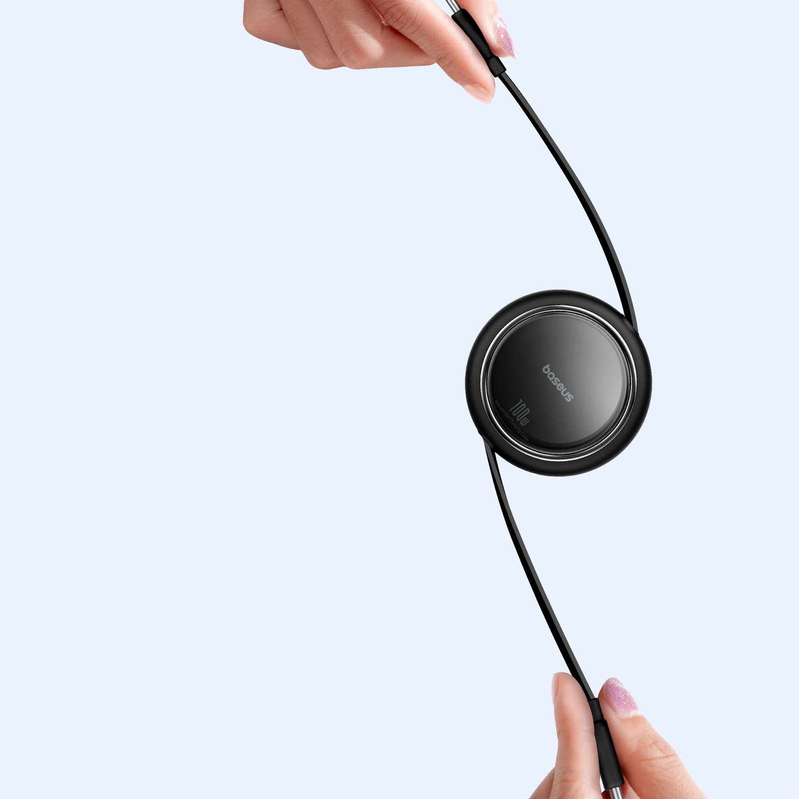 Kabllo USB-C në USB-C Baseus Free2Draw Mini 100W, 1m, e zezë