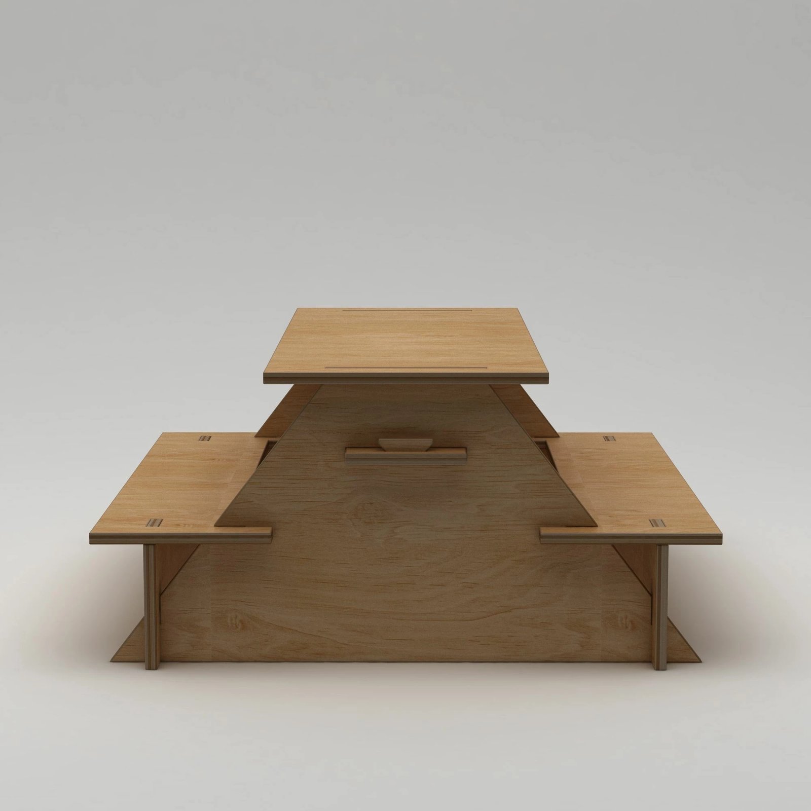 Tavolinë kopshti Skye Decor, dru natyral, Tela