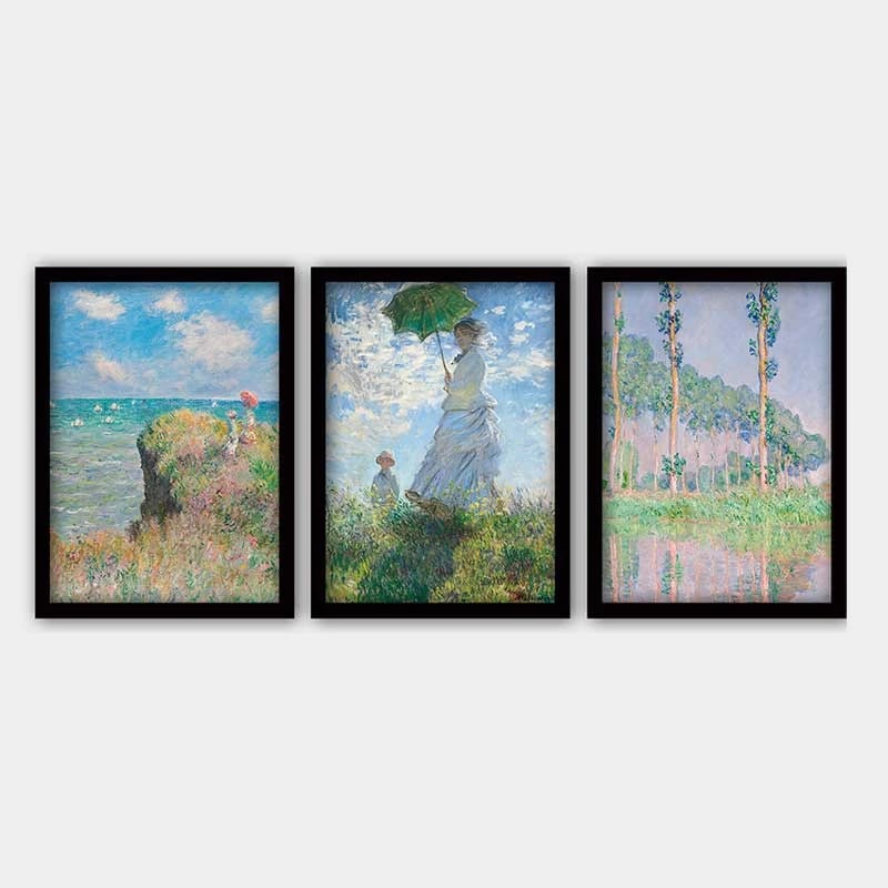 Pikturë dekorative me kornizë (3 copë), Wallity, 3SC_UN547252_3545