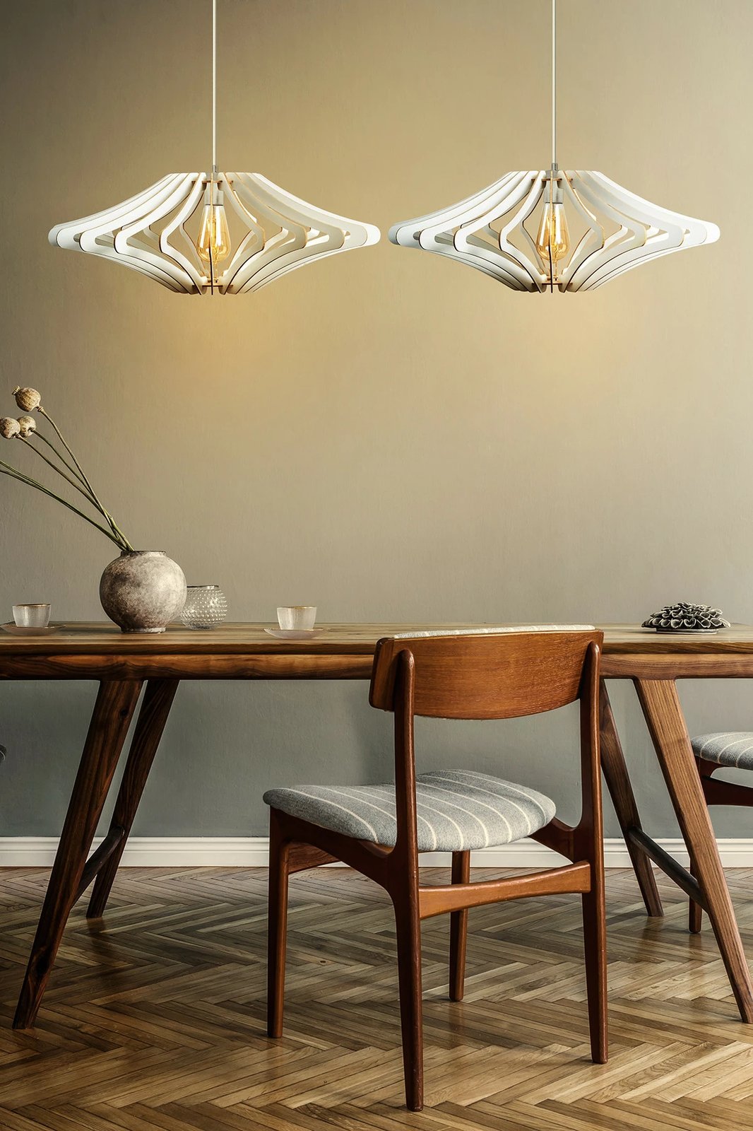 Llambë tavani Opviq, dizajn engjëlli, e bardhë, 2 copë, 55cm