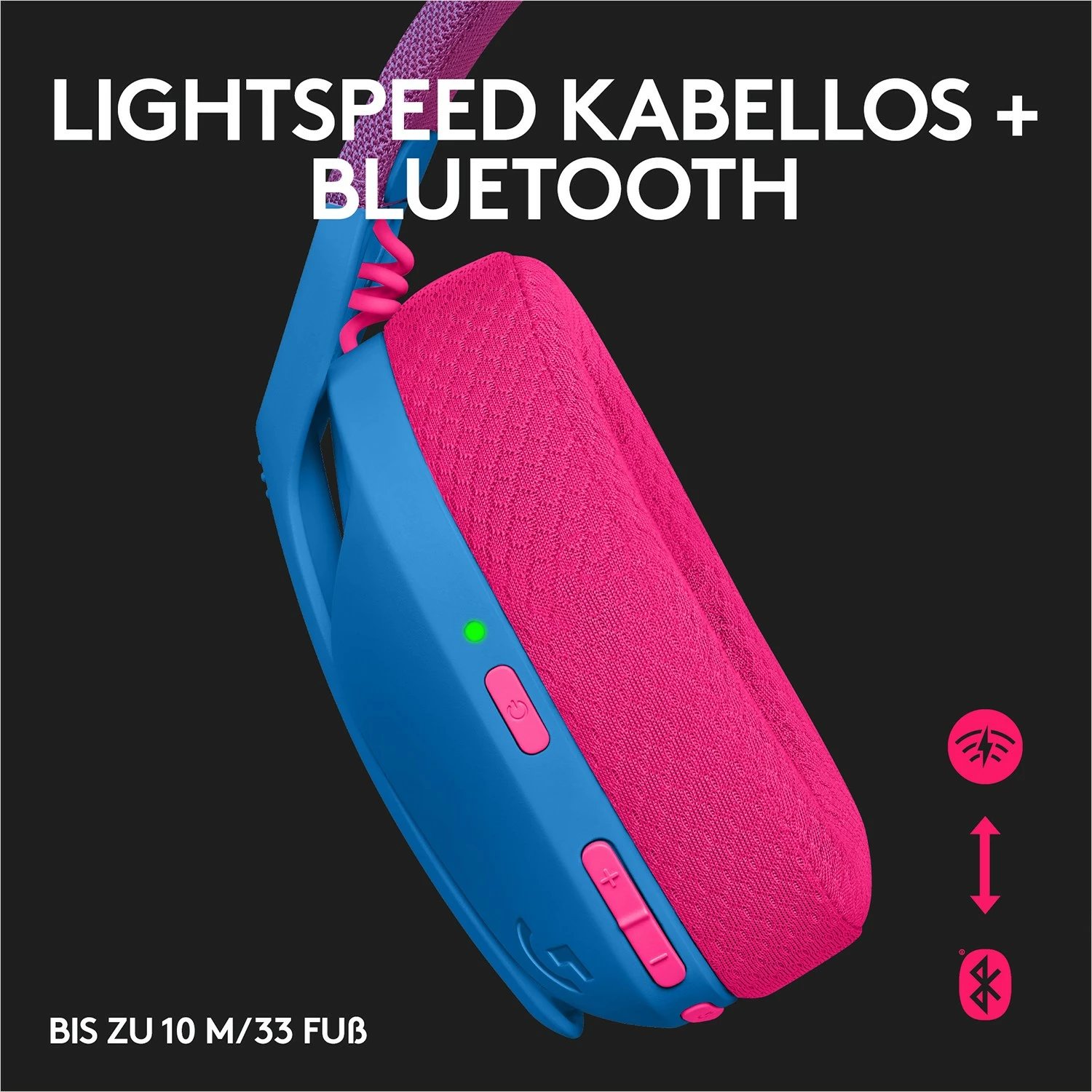 Kufje gaming wireless Logitech G G435 LIGHTSPEED, Bluetooth, 18 orë, Blue