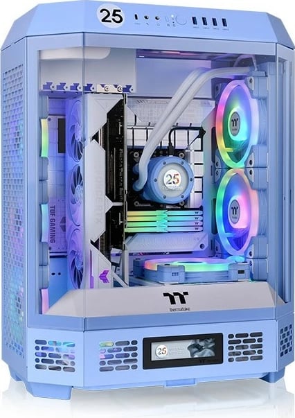 Kasë Thermaltake The Tower 600, Midi Tower, Hydrangea Blue, xham i temperuar, RGB