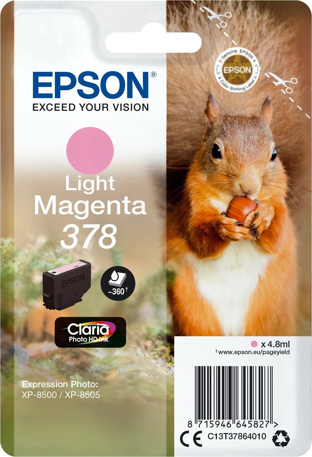 Toner Epson 378 Light Magenta C13T37864010 për XP-8500/XP-8505