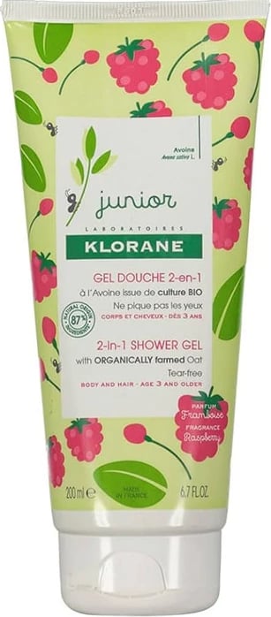 Xhel dushi për fëmijë Klorane Junior aromë mjedre 200ml