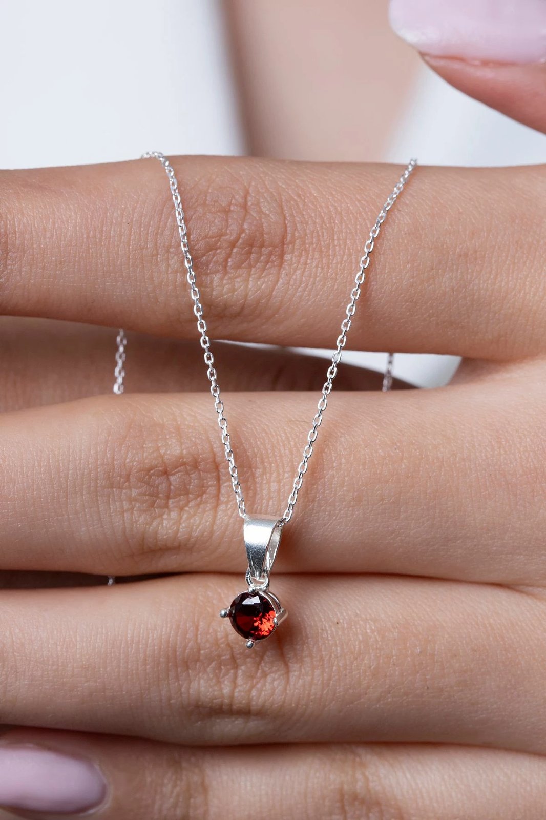 Qafore argjendi Elika Silver, ELKMD50602, gur i kuq