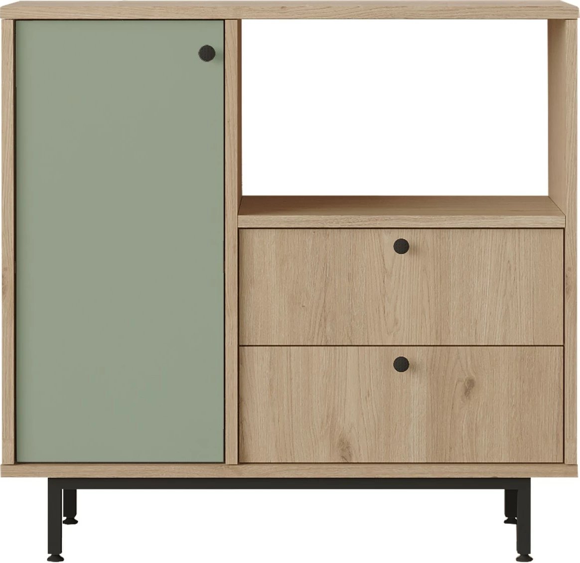 Dollap shumëfunksional, ngjyrë lis dhe e gjelbër, Skye Decor, RE1-SY