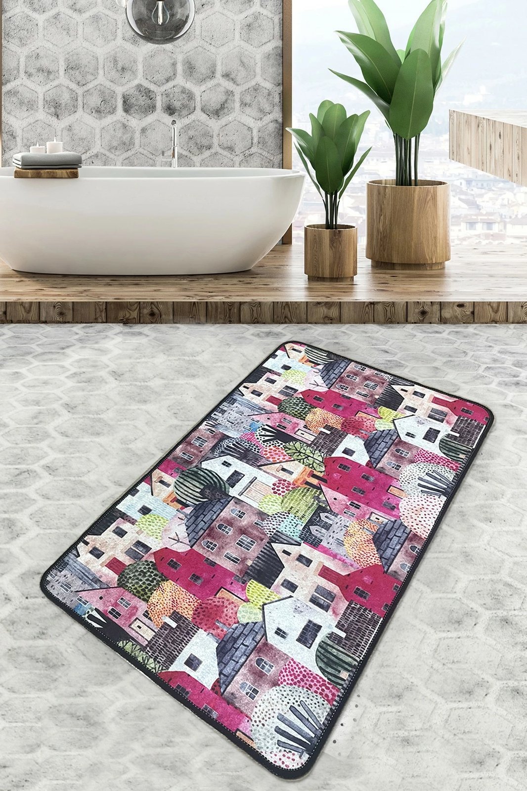 Tapet për banjo Mijölnir, shumëngjyrësh, 70x120cm