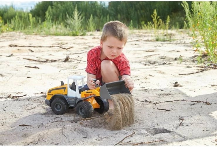 Eskavator lodër Lena Liebherr Worxx 48 cm, plastikë, verdhë/zezë