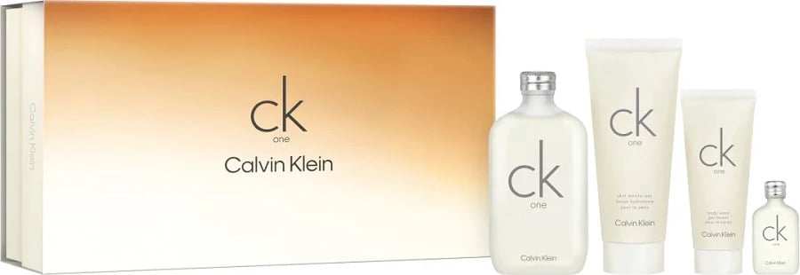 Set Eau de Toilette Calvin Klein CK One 200ml + Body Balm 200ml + Shower Gel 100ml + Mini Eau de Toilette 15ml
