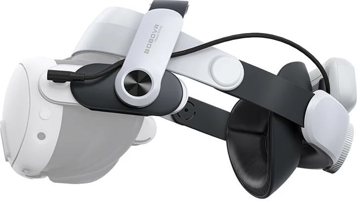Rrip koke me bateri BoboVR M3 Pro për Oculus Quest 3 / Quest 3S, 5200mAh, i bardhë