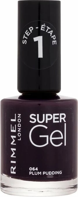 Llak për thonj për femra Rimmel London Super Gel STEP1 064 Plum Pudding, 12ml